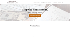 Desktop Screenshot of hendersonconsumerlaw.com